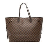 ルイ ヴィトン ダミエ ネヴァーフルGM トートバッグ N51106 ブラウン PVC レザー レディース LOUIS VUITTON 中古