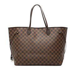 ルイ ヴィトン ダミエ ネヴァーフルGM トートバッグ N51106 ブラウン PVC レザー レディース LOUIS VUITTON 【中古】