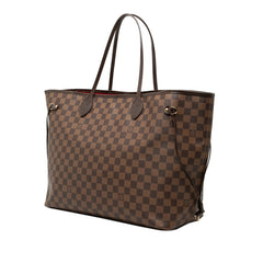 ルイ ヴィトン ダミエ ネヴァーフルGM トートバッグ N51106 ブラウン PVC レザー レディース LOUIS VUITTON 【中古】