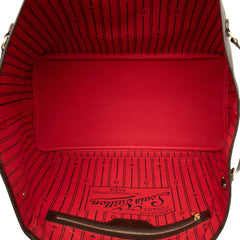 ルイ ヴィトン ダミエ ネヴァーフルGM トートバッグ N51106 ブラウン PVC レザー レディース LOUIS VUITTON 【中古】