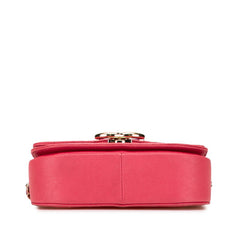 シャネル マトラッセ CCロゴ ハンドバッグ ショルダーバッグ ピンク キャビアスキン レディース CHANEL 【中古】