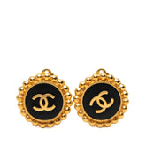 シャネル ココマーク ヴィンテージ イヤリング 95A ゴールド ブラック メッキ レディース CHANEL 【中古】