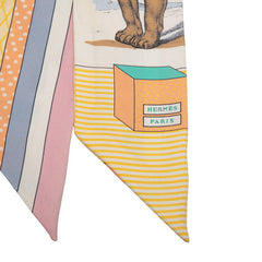 エルメス ツイリー grand theatre nouveau スカーフ ホワイト マルチカラー シルク レディース HERMES 【中古】