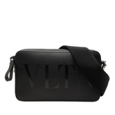 ヴァレンチノ ガラヴァーニ VLTNロゴ ショルダーバッグ ブラック レザー メンズ Valentino 【中古】