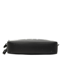 ヴァレンチノ ガラヴァーニ VLTNロゴ ショルダーバッグ ブラック レザー メンズ Valentino 【中古】