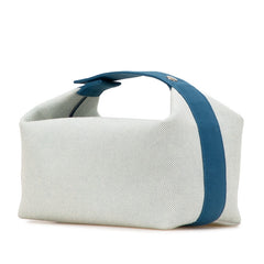 エルメス ブリッド ア ブラックGM カブリオル ポーチ ミニハンドバッグ ブルーナティエ コットン トワルシェブロン レディース HERMES 【中古】