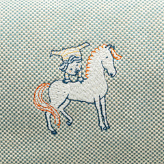 エルメス ブリッド ア ブラックGM カブリオル ポーチ ミニハンドバッグ ブルーナティエ コットン トワルシェブロン レディース HERMES 【中古】