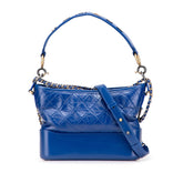 シャネル ガブリエル ドゥ シャネル スモール ホーボー ハンドバッグ チェーン ショルダーバッグ 2WAY A91810 ブルー カーフスキン レディース CHANEL 【中古】