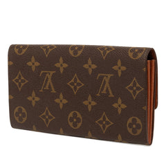 ルイ ヴィトン モノグラム ポシェット ポルト モネ クレディ 長財布 M61723 ブラウン PVC レディース LOUIS VUITTON 【中古】