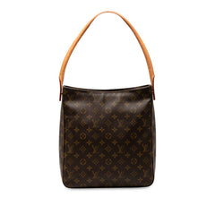 ルイ ヴィトン モノグラム ルーピングGM ワンショルダーバッグ ハンドバッグ M51145 ブラウン PVC レザー レディース LOUIS VUITTON 【中古】