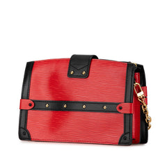 ルイ ヴィトン エピ トランククラッチ クラッチバッグ ショルダーバッグ 2WAY M51697 ルージュ ブラック レザー レディース LOUIS VUITTON 中古