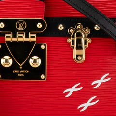 ルイ ヴィトン エピ トランククラッチ クラッチバッグ ショルダーバッグ 2WAY M51697 ルージュ ブラック レザー レディース LOUIS VUITTON 中古