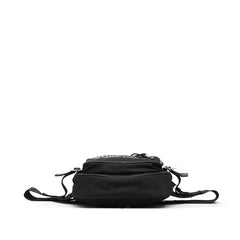 バーバリー ロンドン イングランド ロゴプリント ボディバッグ ウエストバッグ ブラック ナイロン レザー レディース BURBERRY 【中古】