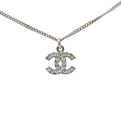 シャネル ココマーク ネックレス シルバー メタル ラインストーン レディース CHANEL 【中古】