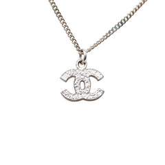 シャネル ココマーク ネックレス シルバー メタル ラインストーン レディース CHANEL 【中古】
