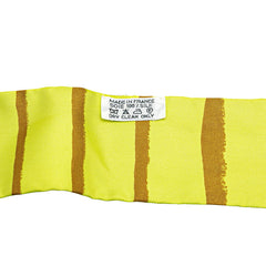 エルメス ツイリー 地中海 スカーフ イエロー ブラウン シルク レディース HERMES 【中古】