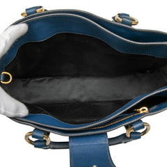 ミュウミュウ ハンドバッグ ショルダーバッグ 2WAY RN0968 ブルー レザー レディース MIUMIU 【中古】