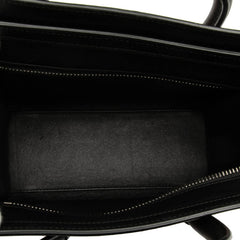 セリーヌ ラゲージ ナノショッパー ハンドバッグ ショルダーバッグ 2WAY オレンジ ネイビー ブラウン レザー レディース CELINE 【中古】