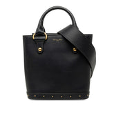 ディオール バケット ハンドバッグ 2WAY ショルダーバッグ ブラック ゴールド レザー レディース Dior 【中古】