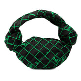 ボッテガヴェネタ ダブルノット ウェビング ハンドバッグ ワンショルダーバッグ ブラック グリーン ポリエステル レディース BOTTEGAVENETA 【中古】