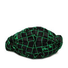 ボッテガヴェネタ ダブルノット ウェビング ハンドバッグ ワンショルダーバッグ ブラック グリーン ポリエステル レディース BOTTEGAVENETA 【中古】