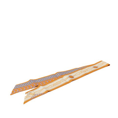 エルメス ツイリー Maillons マイヨン スカーフ ブラウン ベージュ シルク レディース HERMES 【中古】