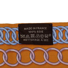 エルメス ツイリー Maillons マイヨン スカーフ ブラウン ベージュ シルク レディース HERMES 【中古】