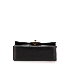 シャネル ミニマトラッセ ココマーク チェーン ショルダーバッグ ブラック ラムスキン レディース CHANEL 【中古】