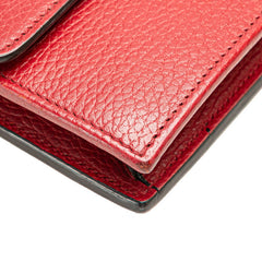 グッチ インターロッキングG 斜め掛け チェーン ウォレット 510314 レッド レザー レディース GUCCI 【中古】