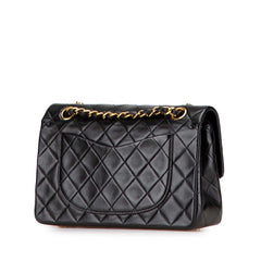 シャネル マトラッセ23 ココマーク ダブルフラップ チェーンショルダーバッグ ブラック ラムスキン レディース CHANEL 【中古】