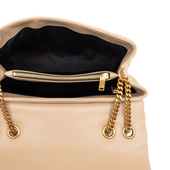 サンローラン ルル ミディアム チェーン ショルダーバッグ 574946 ベージュ レザー レディース SAINT LAURENT 【中古】