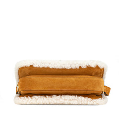 グッチ ホースビット 1955 斜め掛け ショルダーバッグ 602204 ベージュ ホワイト スウェード ムートン レディース GUCCI 【中古】