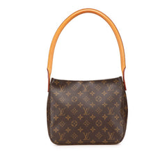 ルイ ヴィトン モノグラム ルーピングMM ショルダーバッグ M51146 ブラウン PVC レザー レディース LOUIS VUITTON 【中古】