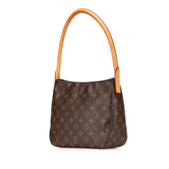 ルイ ヴィトン モノグラム ルーピングMM ショルダーバッグ M51146 ブラウン PVC レザー レディース LOUIS VUITTON 【中古】