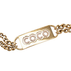 シャネル ココマーク ロゴプレート チェーン ベルト 02P刻印 ゴールド メッキ レディース CHANEL 【中古】