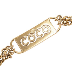 シャネル ココマーク ロゴプレート チェーン ベルト 02P刻印 ゴールド メッキ レディース CHANEL 【中古】
