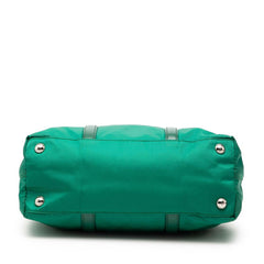 プラダ 三角ロゴプレート ハンドバッグ ショルダーバッグ 2WAY B1066M グリーン ナイロン レザー レディース PRADA 【中古】