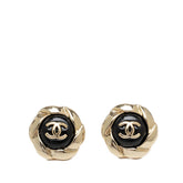 シャネル ヴィンテージ ココマーク ピアス ゴールド ブラック メッキ レディース CHANEL 【中古】