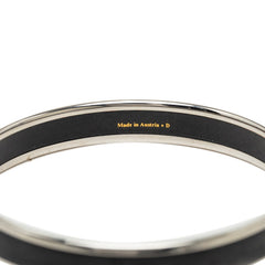 エルメス エマイユPM カレーシュ バングル シルバー ブラック メタル レディース HERMES 中古