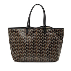 ゴヤール サンルイPM トートバッグ ブラック PVC レザー レディース GOYARD 【中古】