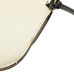 ロエベ アナグラム ゲートポシェット ショルダーバッグ ベージュ グレー レザー レディース LOEWE 【中古】