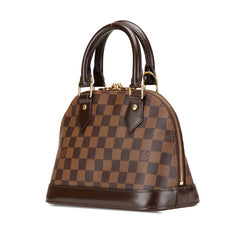 ルイ ヴィトン ダミエ アルマBB ハンドバッグ ショルダーバッグ 2WAY N41221 ブラウン PVC レザー レディース LOUIS VUITTON 中古