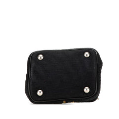 サンローラン フラワー 花 モチーフ チェーン ショルダーバッグ ブラック マルチカラー キャンバス レディース SAINT LAURENT 【中古】