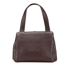 シャネル ココマーク ハンドバッグ ブラウン キャビアスキン レディース CHANEL 【中古】