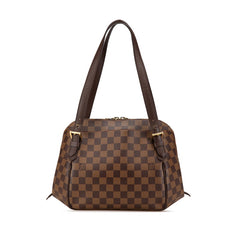 ルイ ヴィトン ダミエ ベレムMM ハンドバッグ N51174 ブラウン PVC レザー レディース LOUIS VUITTON 【中古】