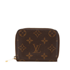 ルイ ヴィトン モノグラム ジッピー コインパース コインケース 小銭入れ M60067 ブラウン PVC レザー レディース LOUIS VUITTON 【中古】