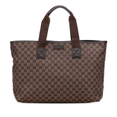 グッチ GGキャンバス トートバッグ 267474 ブラウン キャンバス レザー レディース GUCCI 【中古】
