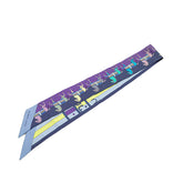 エルメス ツイリー Rocabar ロカバール 馬 スカーフ パープル マルチカラー シルク レディース HERMES 【中古】