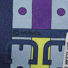 エルメス ツイリー Rocabar ロカバール 馬 スカーフ パープル マルチカラー シルク レディース HERMES 【中古】