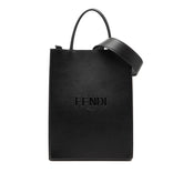 フェンディ ショッピングバッグ スモール ハンドバッグ ショルダーバッグ 2WAY 7VA512 ブラック レザー レディース FENDI 【中古】